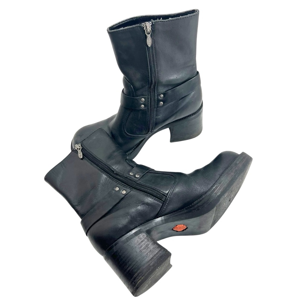 Harley-Davidson Black Heeled Boots - Picture 4 of 16